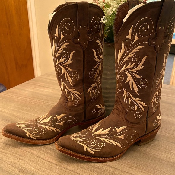 Pecos Bill Leather Boots - Picture 1 of 5